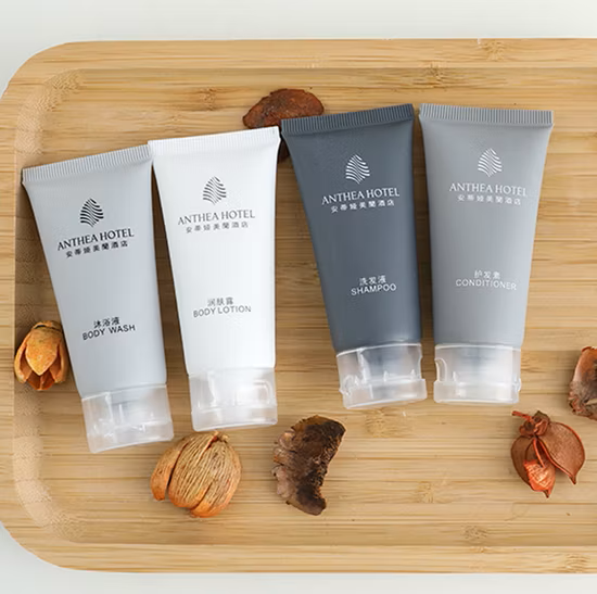 soap and conditioner bottles